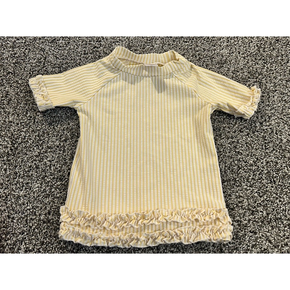 Cc36 RuffleButts Ruffle Butts swim top dress shirt 4T beach pool vacation‎